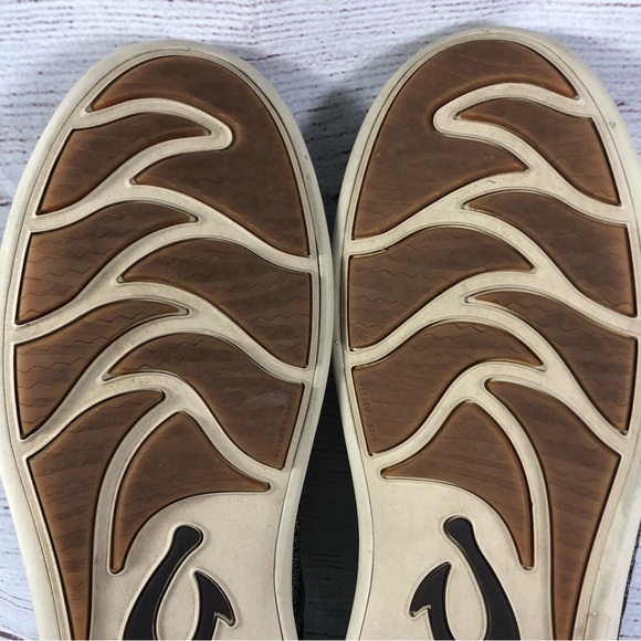 Olukai Alapa Men Size 11.5 Shoes Brown Mesh Drop-In Slip On - Picture 15 of 16